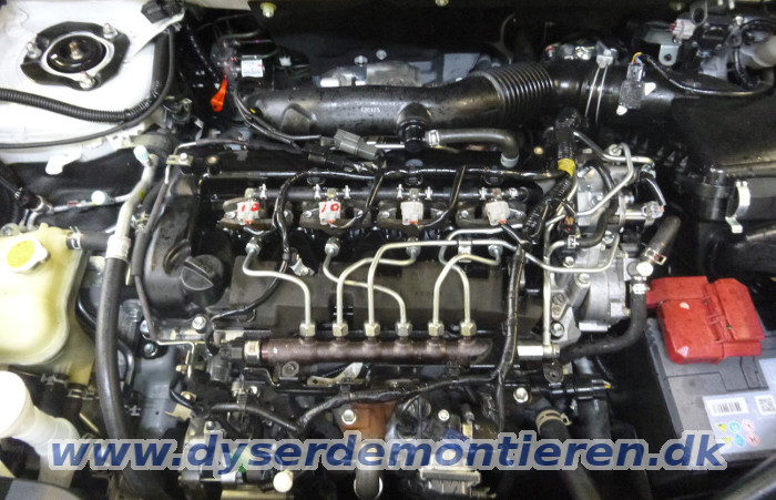Aftrækning af indsprøjtningsdyser fra Peugeot /
                Citroen med 1.6 HDi 16V motor